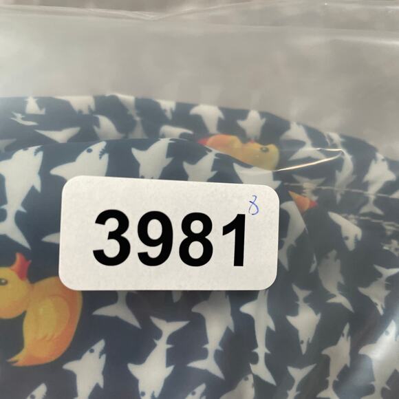 MC2 St Barth Swim Trunks Mens XXL Blue AOP Fish Rubber Duck Mesh Lined Beach - Picture 11 of 11